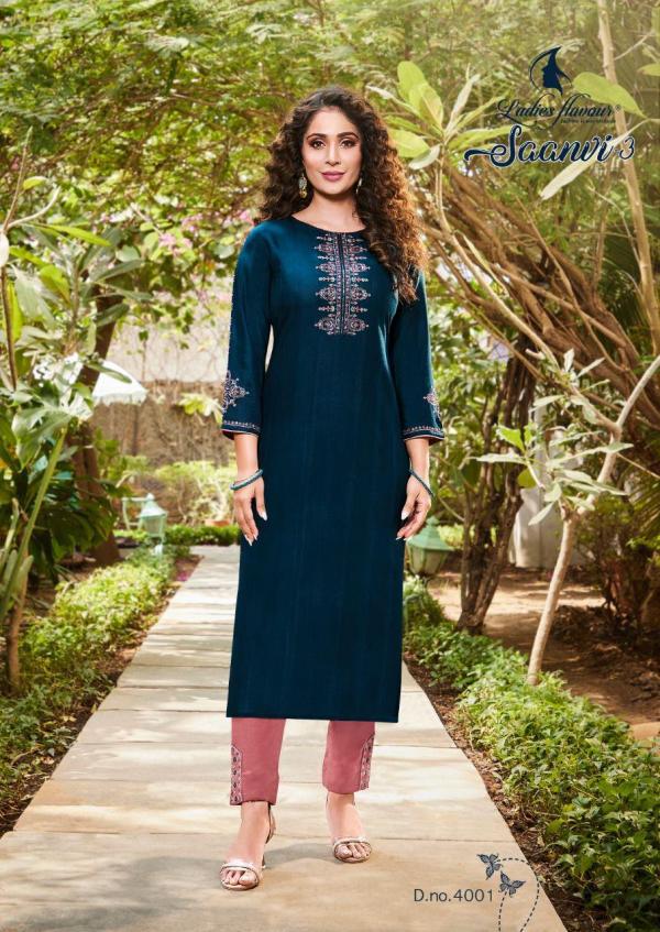 LF Saanvi 3 Designer Embroidery Festive Kurti With Bottom